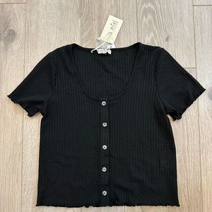 NWT Lamiel by hyped unicorn black button down top size L